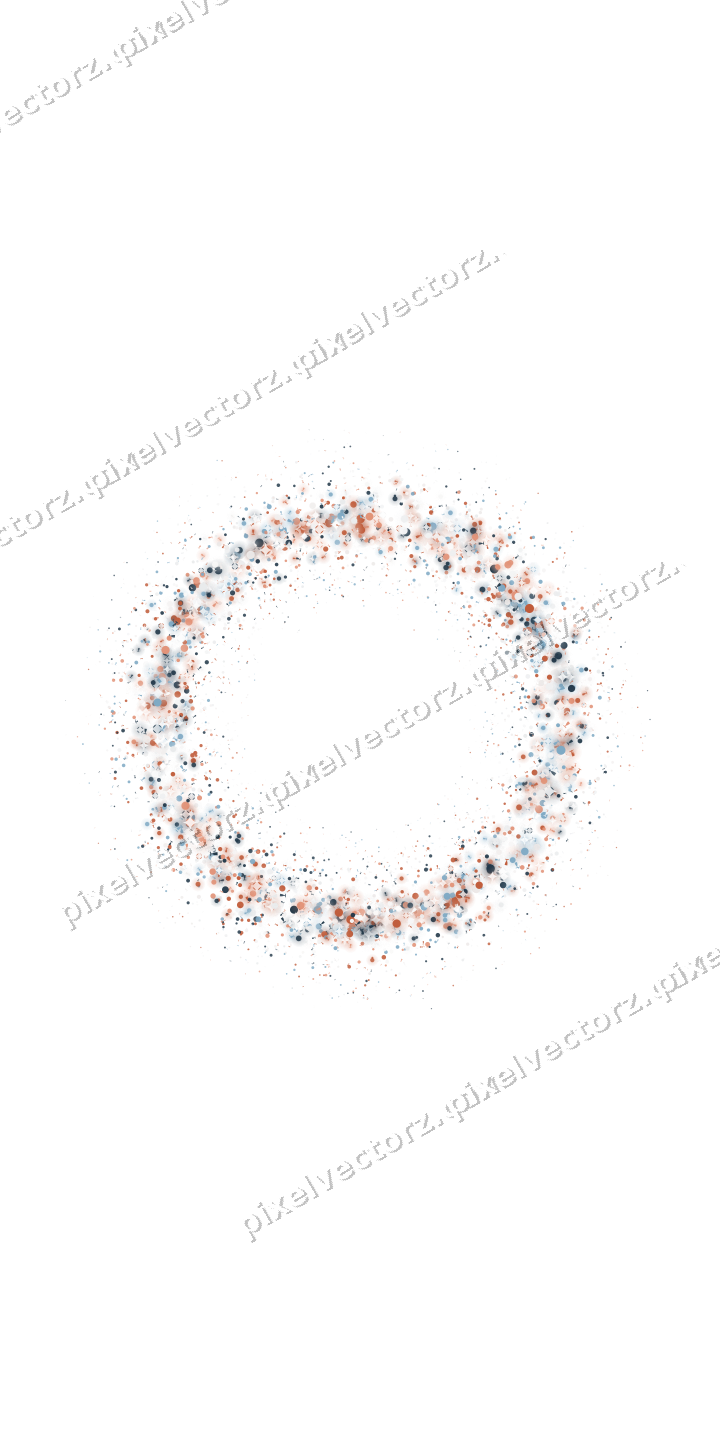 Nahtloser Glitzerkranz in Orange und Türkis auf transparentem Grund