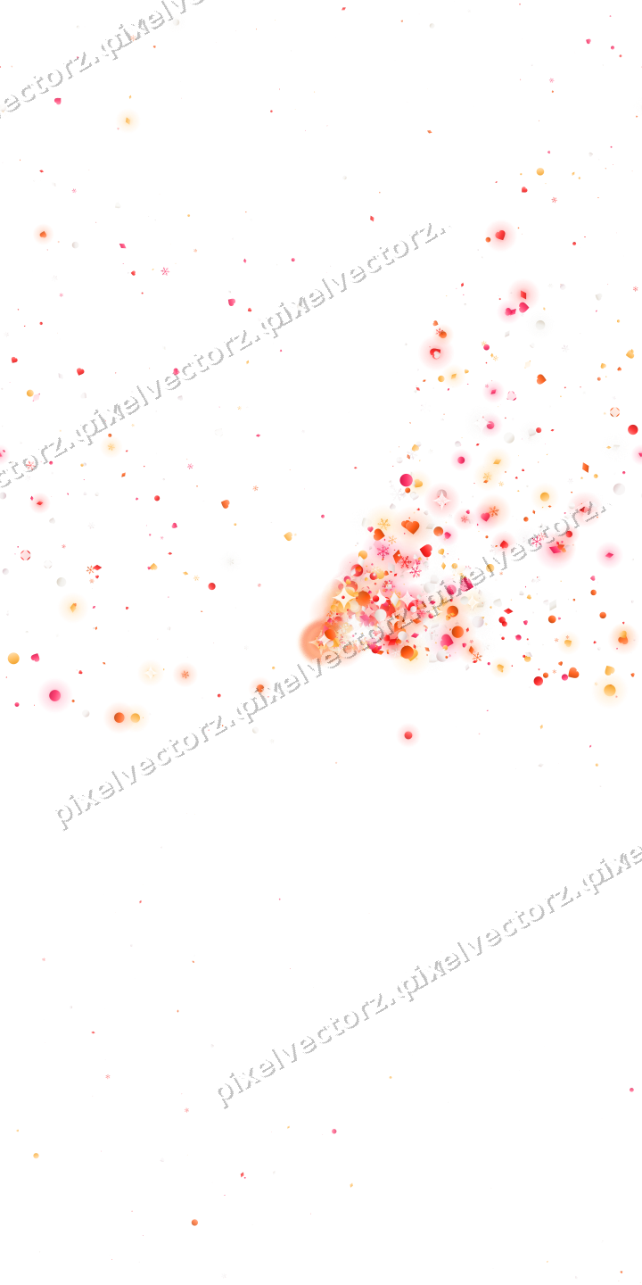 Nahtloser Glitzerfächer in Rot und Orange auf transparentem Grund