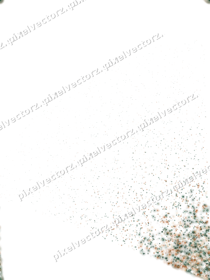 Nahtloser Glitzerfächer aus Sternen und Blüten auf transparentem Grund