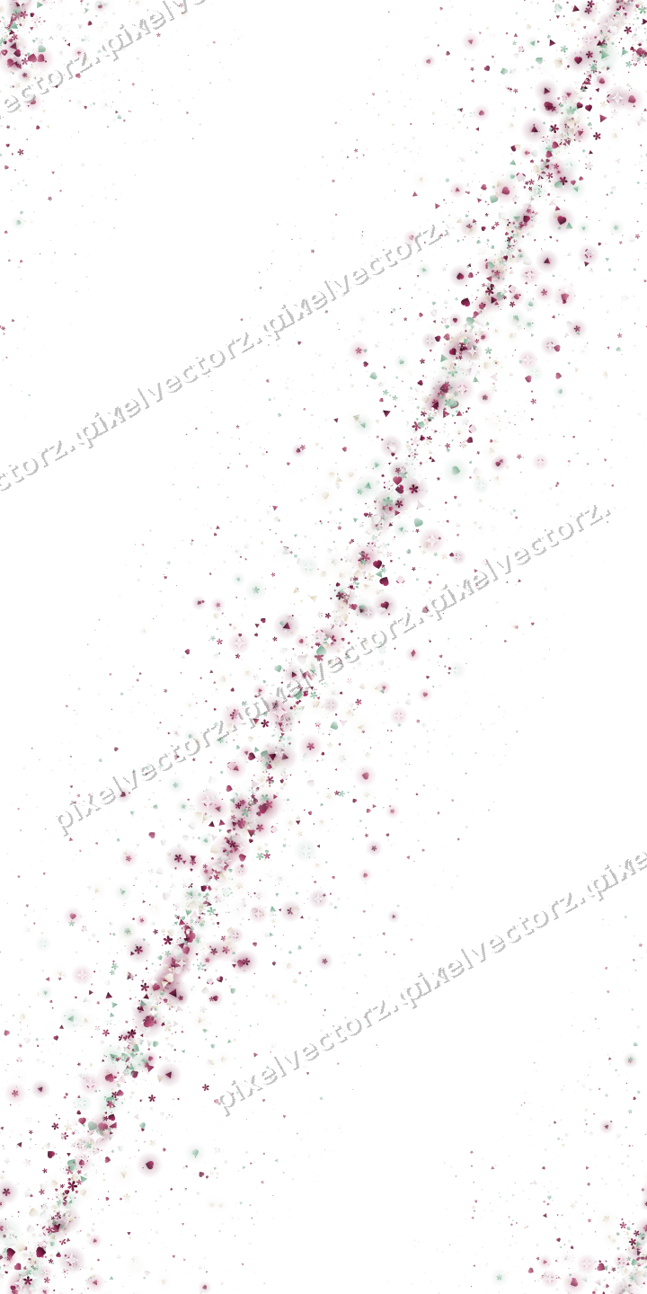 Nahtloses Glitzerband aus Herzen und Blüten auf transparentem Grund