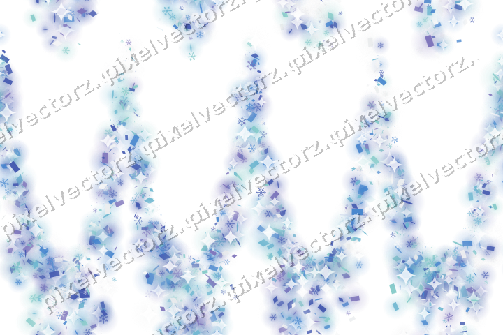 Nahtlose Glitzergirlande in Blau und Türkis auf transparentem Grund