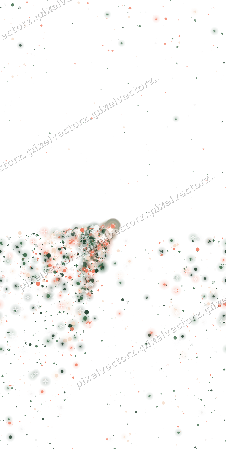 Nahtloser Glitzerfächer in Dunkelgrün und Rot auf transparentem Grund
