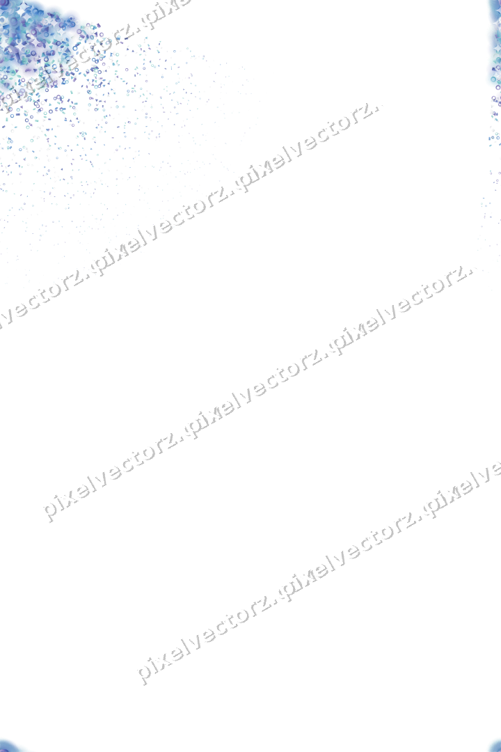 Nahtloser Glitzerfächer aus Tropfen und Ringen auf transparentem Grund