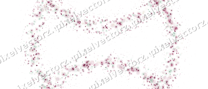 Nahtloser Glitzerkranz aus Sternen und Rauten auf transparentem Grund