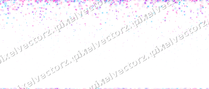 Nahtloser Glitzerregen aus Konfetti in Magenta auf transparentem Grund