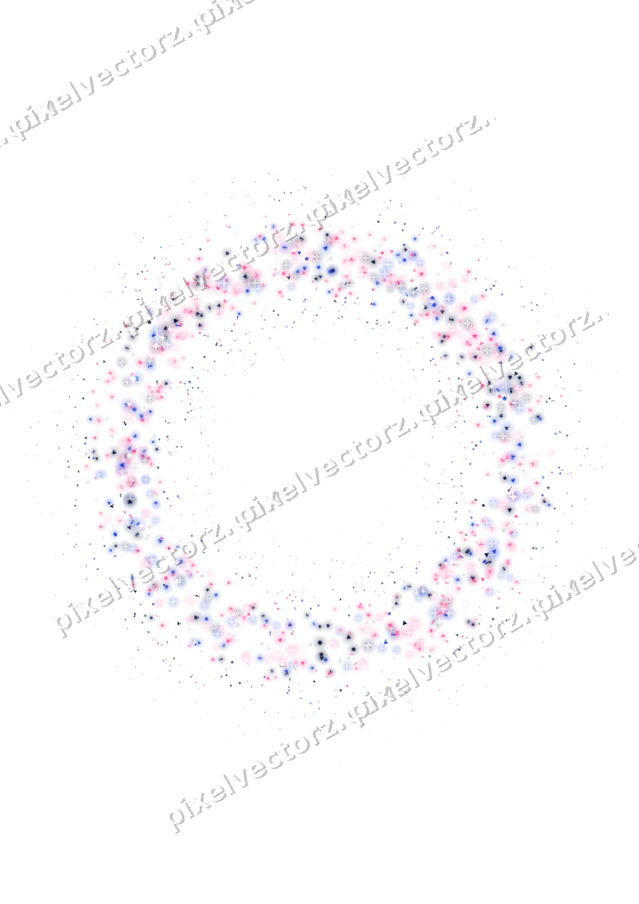 Nahtloser Glitzerkranz in Rosa und Blau auf transparentem Grund