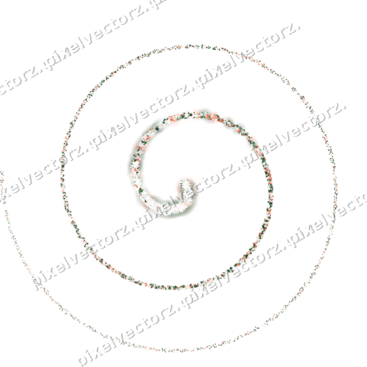 Nahtlose Glitzerspirale in Dunkelgrün und Rot auf transparentem Grund