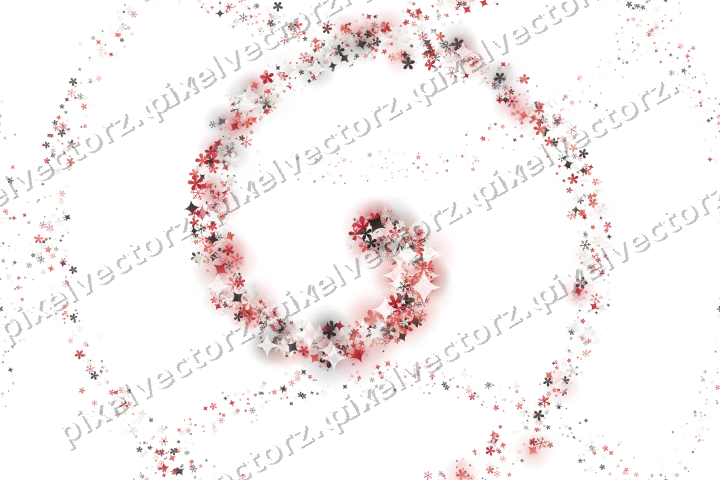 Nahtlose Glitzerspirale in Rot auf transparentem Grund