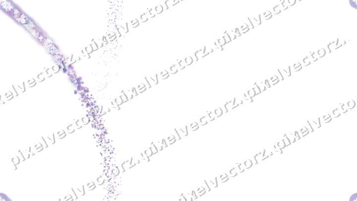 Nahtloser Sternenschweif in Violett und Blau auf transparentem Grund