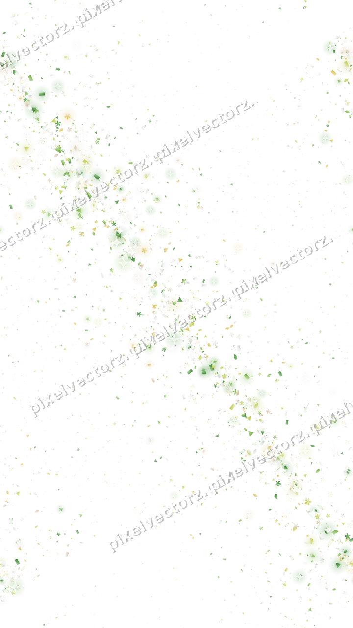 Nahtloses Glitzerband aus Blüten und Tropfen auf transparentem Grund