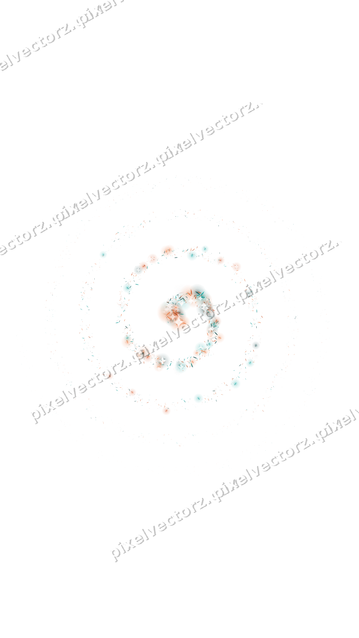 Nahtlose Glitzerspirale aus Splittern auf transparentem Grund