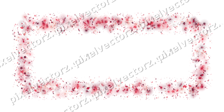 Nahtloser Glitzerrahmen in Rosa und Rot auf transparentem Grund
