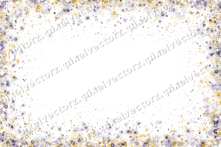 Nahtlose Glitzervignette in Bernstein auf transparentem Grund