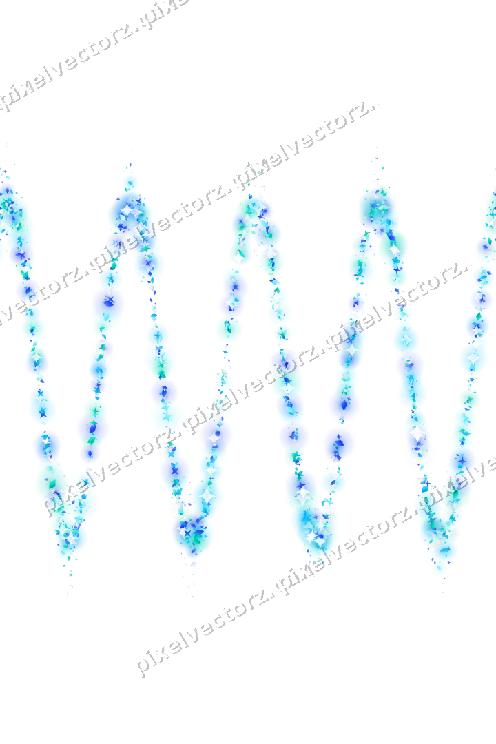 Nahtlose Glitzerwelle aus Sternen und Tropfen auf transparentem Grund
