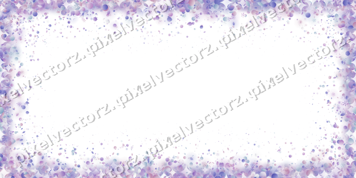 Nahtlose Glitzervignette in Violett und Blau auf transparentem Grund