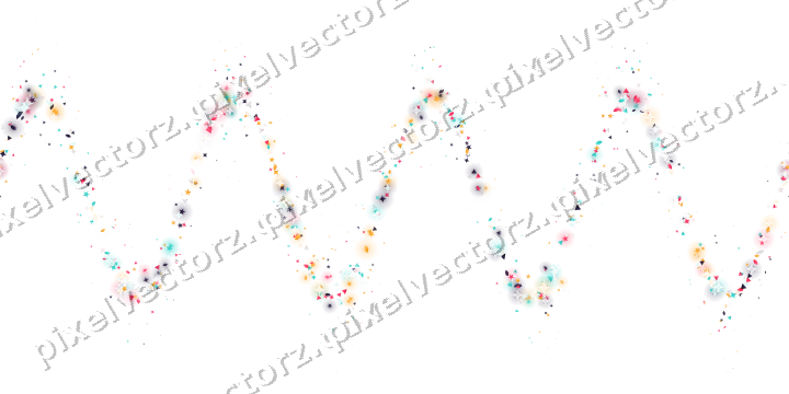 Nahtlose Glitzerwelle aus Sternen und Funken auf transparentem Grund