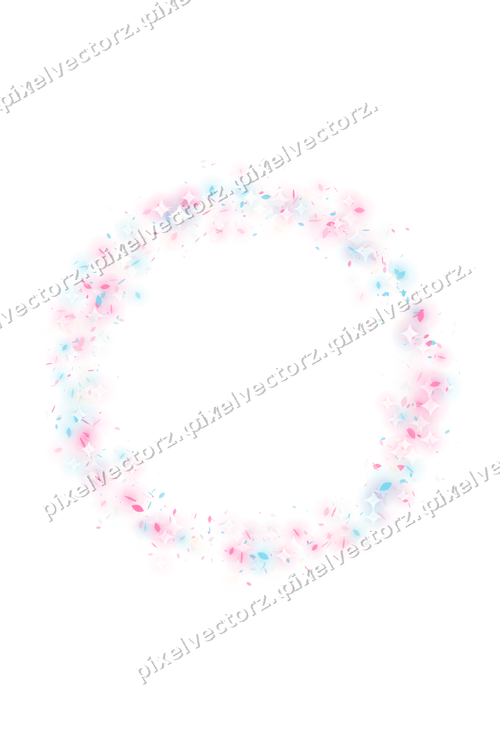 Nahtloser Glitzerkranz in Rosa und Türkis auf transparentem Grund
