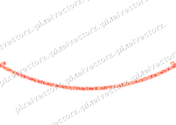Nahtloser Glitzerbogen aus Sternen in Rot auf transparentem Grund
