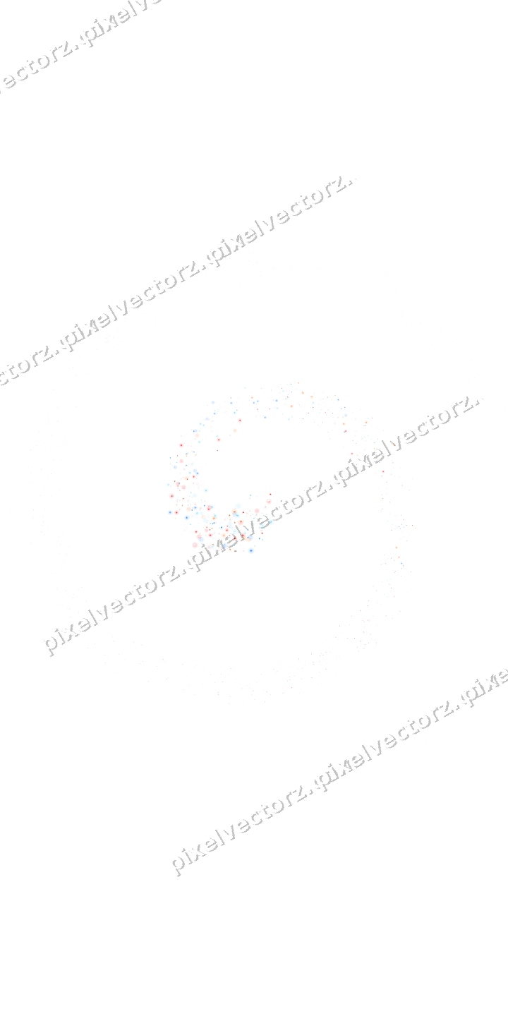 Nahtlose Glitzerspirale in Blau und Rot auf transparentem Grund