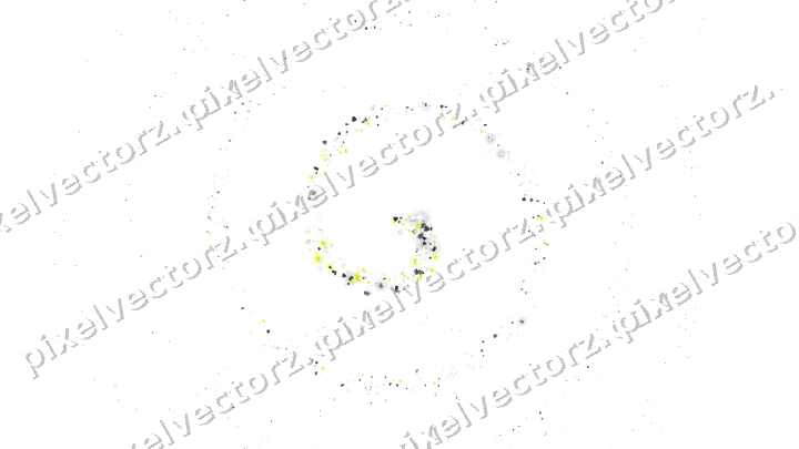 Nahtlose Glitzerspirale in Gelb und Grau auf transparentem Grund