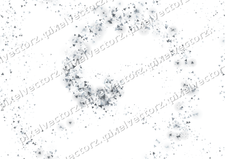Nahtlose Glitzerspirale aus Dreiecken auf transparentem Grund