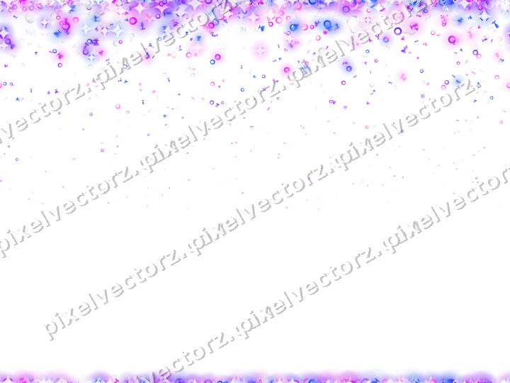 Nahtloser Glitzerregen in Violett und Blau auf transparentem Grund
