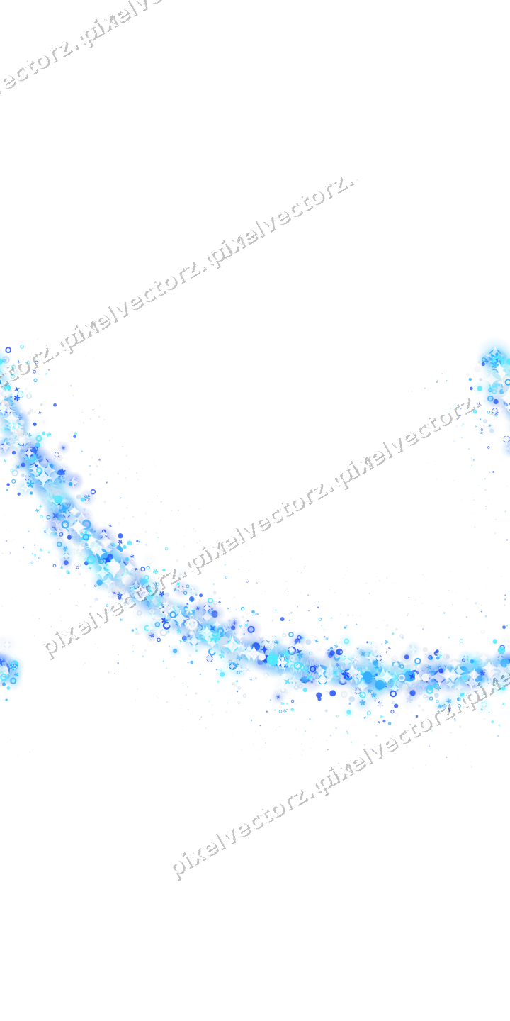 Nahtloser Glitzerbogen aus Sternen und Blüten auf transparentem Grund