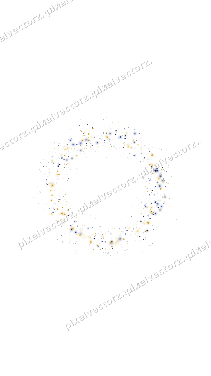 Nahtloser Glitzerkranz aus Sternen und Herzen auf transparentem Grund