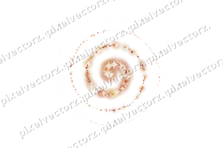 Nahtlose Glitzerspirale in Orange auf transparentem Grund