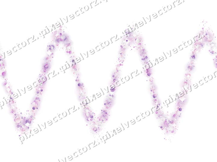 Nahtlose Glitzerwelle in Magenta und Violett auf transparentem Grund