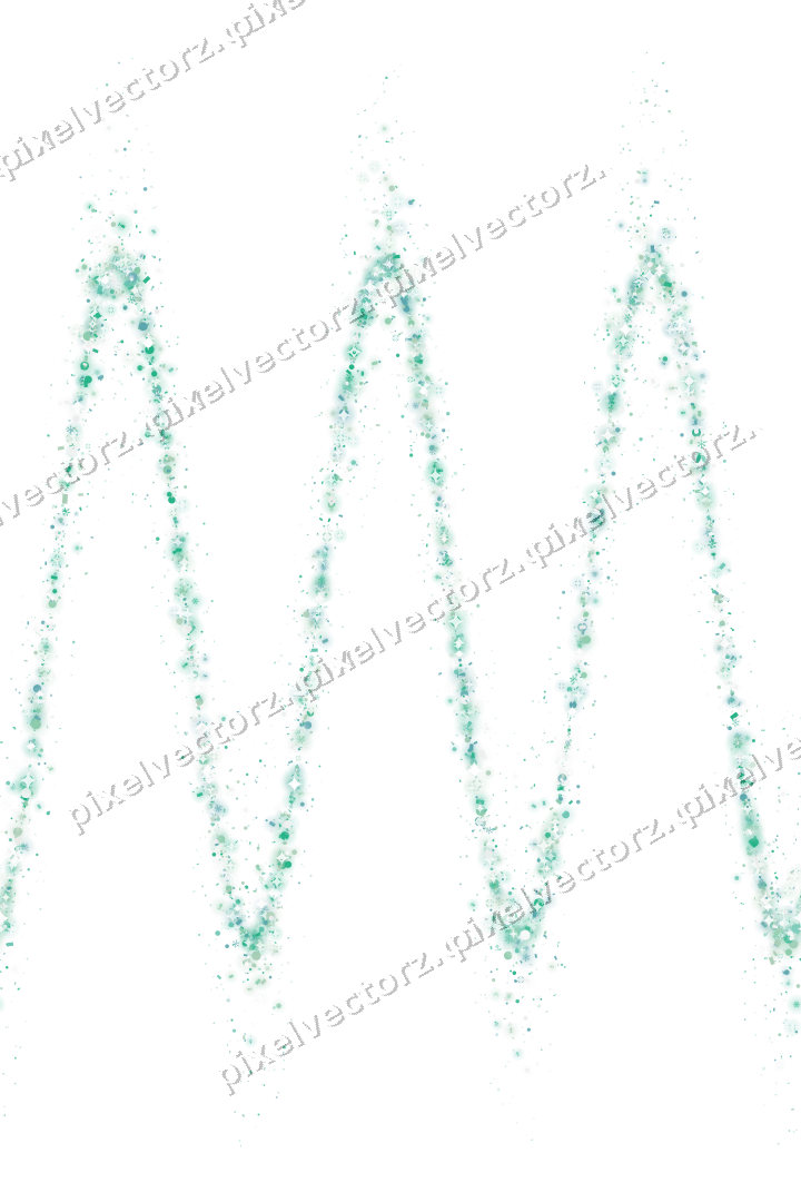 Nahtlose Glitzerwelle in Grün und Petrol auf transparentem Grund