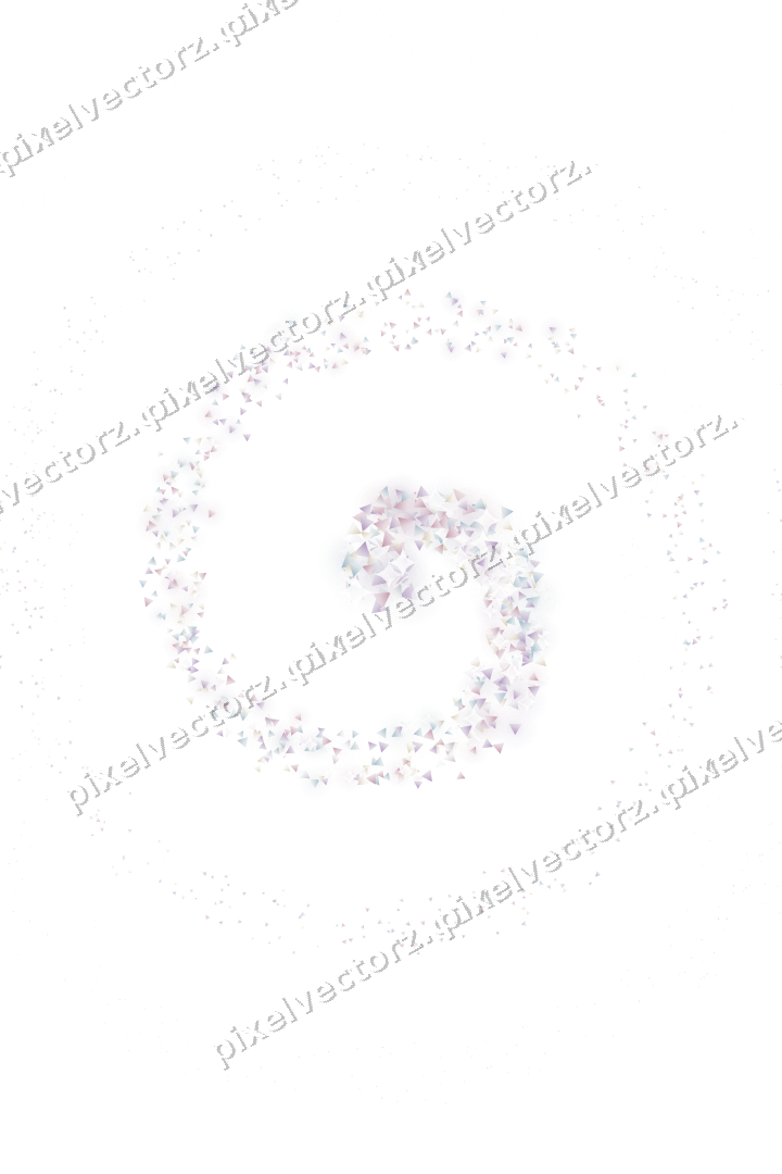 Nahtlose Glitzerspirale aus Dreiecken auf transparentem Grund