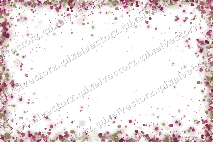 Nahtlose Glitzervignette aus Herzen auf transparentem Grund