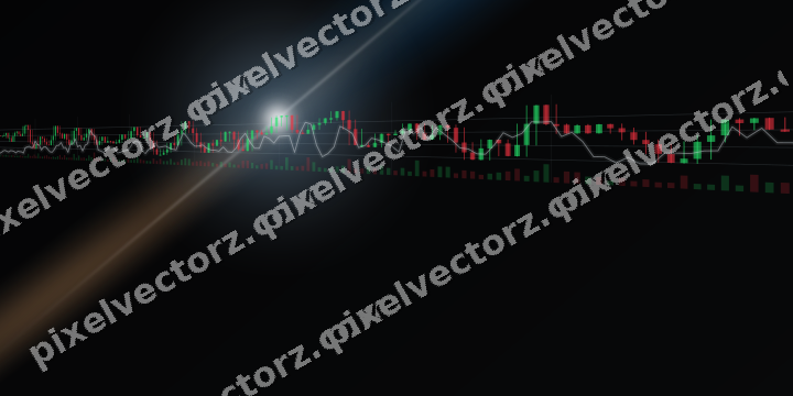 Leuchtender Neon Diagramm Hintergrund in Blau und Orange