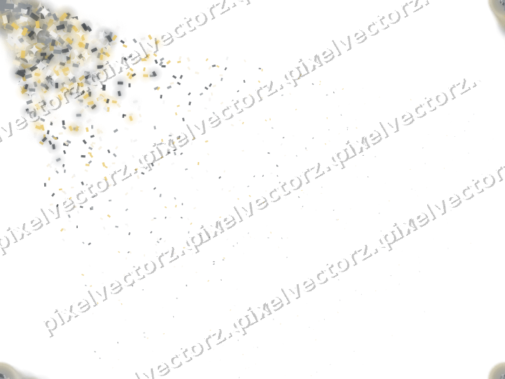 Nahtloser Glitzerfächer aus Konfetti auf transparentem Grund