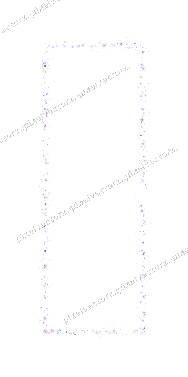 Nahtloser Glitzerrahmen in Violett und Blau auf transparentem Grund