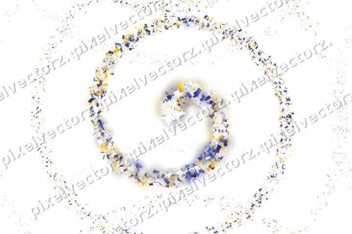 Nahtlose Glitzerspirale in Dunkelblau auf transparentem Grund