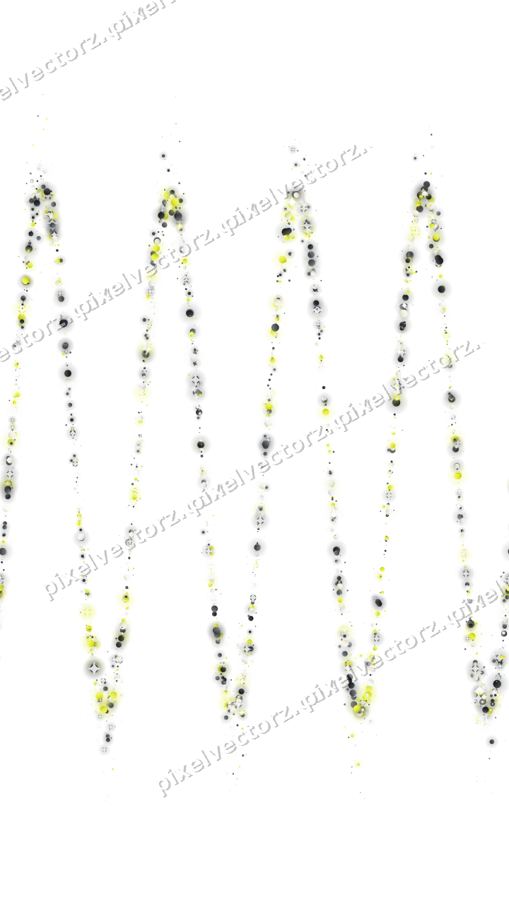 Nahtlose Glitzerwelle aus Punkten in Gelb auf transparentem Grund