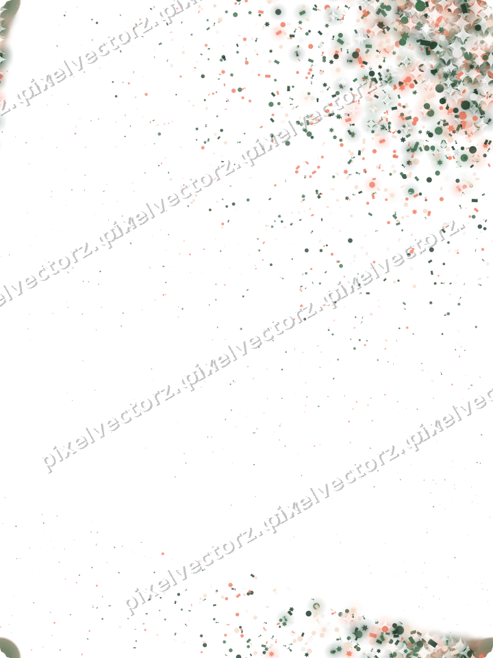 Nahtloser Glitzerfächer in Dunkelgrün und Rot auf transparentem Grund