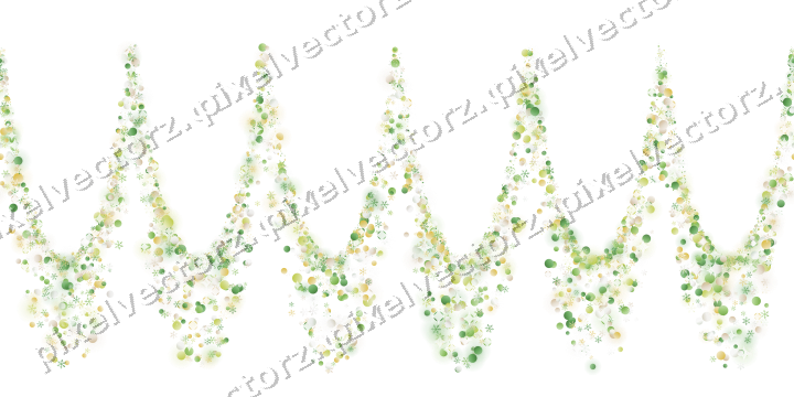 Nahtlose Glitzergirlande in Limette und Gelb auf transparentem Grund