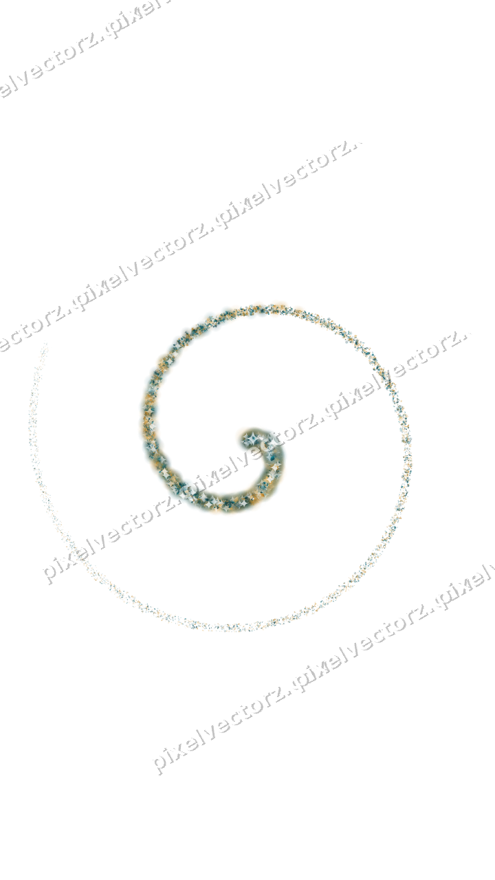 Nahtlose Glitzerspirale in Bernstein auf transparentem Grund