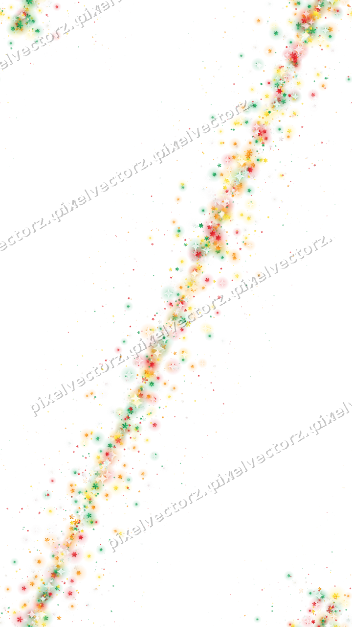 Nahtloses Glitzerband aus Sternen und Blüten auf transparentem Grund