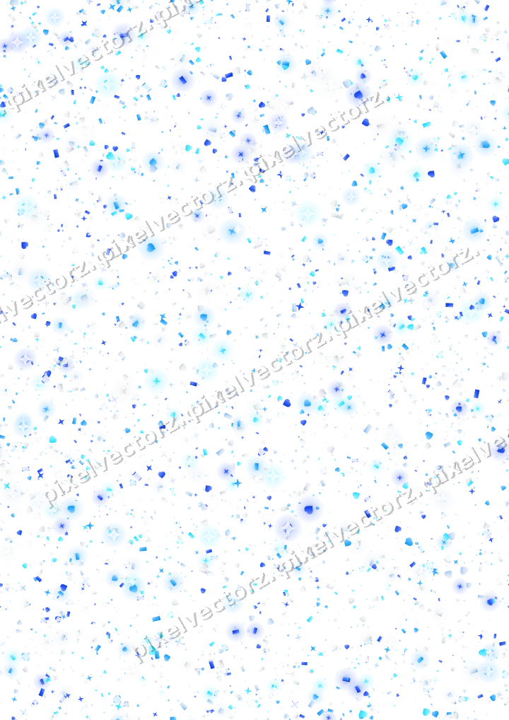 Nahtlose Glitzerstreuung in Türkis und Blau auf transparentem Grund