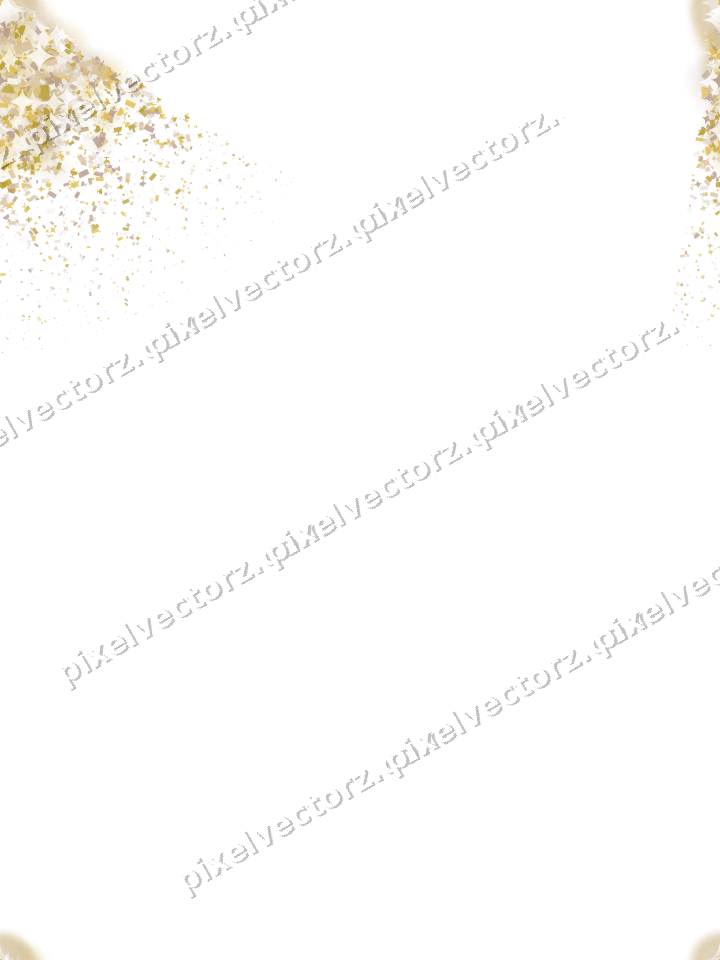 Nahtloser Glitzerfächer in Bernstein auf transparentem Grund