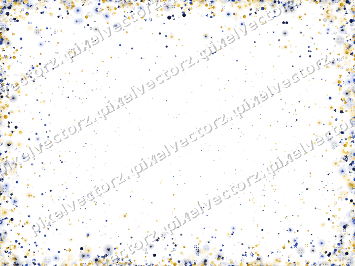 Nahtlose Glitzervignette in Bernstein und Blau auf transparentem Grund