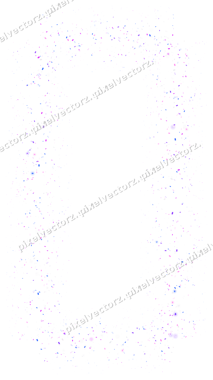 Nahtloser Glitzerrahmen aus Konfetti auf transparentem Grund