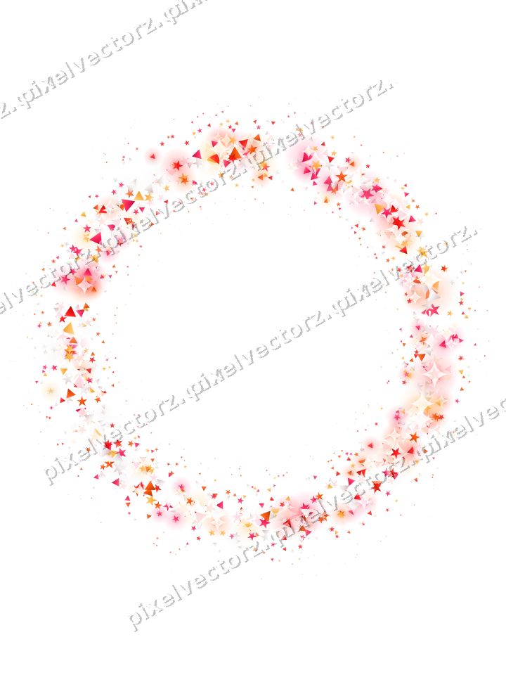 Nahtloser Glitzerkranz in Rot und Orange auf transparentem Grund