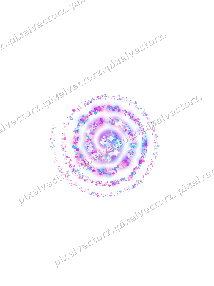 Nahtlose Glitzerspirale in Magenta und Violett auf transparentem Grund