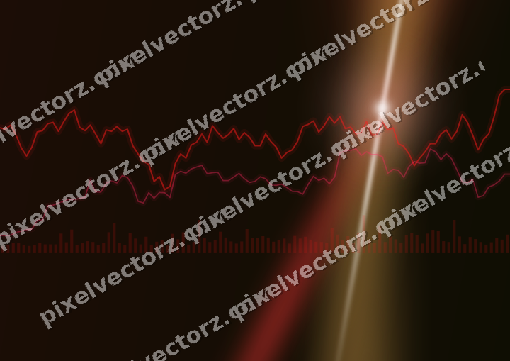 Leuchtender Neon Diagramm Hintergrund in Rot und Orange