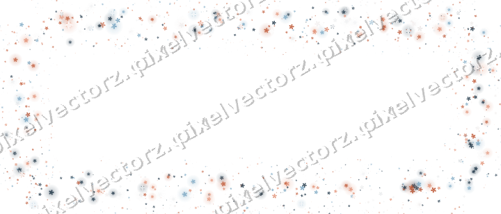 Nahtloser Glitzerrahmen aus Blüten in Orange auf transparentem Grund